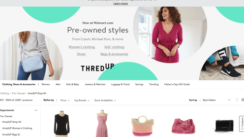 Walmart ThredUP E-Commerce Shop